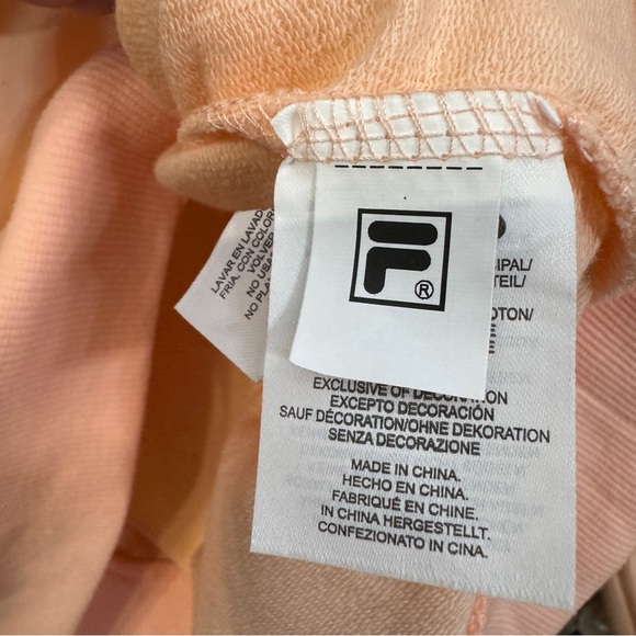 🍑 FILA Tropical Peach Crewneck Sweatshirt M - Picture 5 of 7